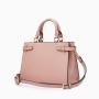 2024  Fashion Office Laptop Business Elegant Lady Style Pink Plain PU Leather Top Handle Bags Branded Handbags