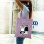 Custom Printed Organic Calico Printed Reusable Shopping Bag Cotton Canvas Tote Bag With Logo