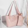 Wholesale Summer Autumn New Large Capacity Ladies Purse And Handbag 2 In 1 Plaid Printed Tote Bag Mother And Son Bag