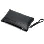 New Fashion Luxury High Quality Soft Nappa Leather Men Clutch Bag Personalized Custom Business Envelop Bag With Wrist Strap
