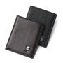 OEM184 Men Wallets Thin Name Engraving Genuine Leather MINI Men Purse ID Card Holder Classic High Quality Men Wallets