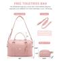 LOVEVOOK OEM Leather Carry On Weekender Overnight Bag with Toiletry Bag Cute Tote Yoga Gym Travel Luggage Duffle Bags for Women