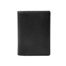 Full grain leather name card case bifold leather credit card case for men