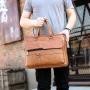 KBW100 New Business Leisure Bag PU High Quality Horizontal Briefcase Shoulder Crossbody Large Capacity Travel Men Handbags