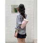 2024 Summer Sweet Style Shoulder Bag Light Pink Pleated Design PU Leather Handbag Spot Wholesale Handbags for Girls