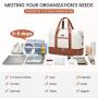 Wholesale 3pcs Travel Duffel Bag with Transparent Toiletry Pouch 30L Overnight Bags Carryon Nylon PU Luggage Weekender Bag Women