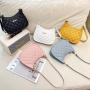 Wholesale Fashion Single Shoulder Bag for Ladies New Style PU Leather Diamond Lattice Underarm Handbag Versatile Dress Accessory