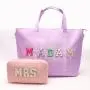 Hot Selling Summer  Plain Mommy Fashion Garment Nylon Waterproof Mommy Tote Bag Ladies Handbag With Zipper