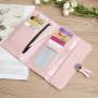 HR557 Women's Wallet With Long Zipper Ear Buckle Soft PU Leather Girls' Handheld Money Clip Wallet Ladies Gift Photo Bit Purse