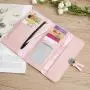 HR557 Women's Wallet With Long Zipper Ear Buckle Soft PU Leather Girls' Handheld Money Clip Wallet Ladies Gift Photo Bit Purse