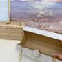 Luxury 2024 Women's French Acrylic Marble Amber Small Square Bag Banquet Love Box Mobile Phone Hand Crossbody Bag
