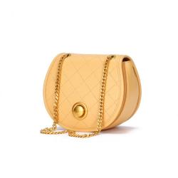 New Style Small Solid Color Single Shoulder Round Shape Chain Crossbody Bags Handbags And Purses For Women