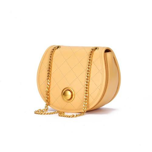 New Style Small Solid Color Single Shoulder Round Shape Chain Crossbody Bags Handbags And Purses For Women