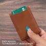 Top Quality Mini Purse Male Automatic Aluminium Rfid Card Casual Wallets Anti theft Carbon Fiber wallet with ID window