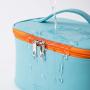 Gelory Custom Private Label Waterproof Large Cosmetic Case Organizer Pu Leather Zipper Cosmetic Organizer Box