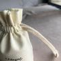 Small Cotton Linen Packaging Pouches Round Bottom Cotton Linen Drawstring Travel Pouch
