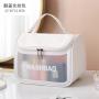 Portable Gift Makeup Holiday Pvc Wash Bag Three Piece Set Transparent PU Matte Storage Large Capacity for Women