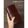 XL286 2024 Imported Classic Long Soft Leather Wallet Men Genuine Leather Card Holder Wallet For Men Business Person Purse