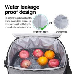 custom logo luxury oxford portable picnic box tote thermal food deliver reauable grocery insulated lunch cooler bag