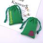 High Quality Colorful Embroid Small Canvas Gift Jewelry Drawstring Bag Custom Cotton Canvas Cosmetic Pouch