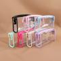Keymay Candy Colors Transparent PVC Women Men Washbag Travel Toiletry Storage Bag Waterproof Cosmetic Organizer Clear Makeup Bag
