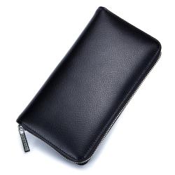 KBW222 2023 Leather Organ Card Case Long Wallet Passport Bag Rfid Multifunctional Card Case