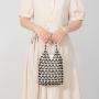 Fashionable Design Handwoven Hollow Wooden Bead Handbag