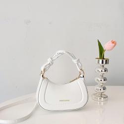 Popular and fashionable versatile solid color knotted handbag, new style of Korean version bag for women in autumn and winter