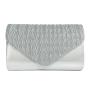 evening bag 2024 New fashion pleated shoulder bag Casual simple dinner party crossbody bag Gold Satin for women wedding party