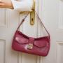 Wholesale Pu Vegan Leather Soft Fashion Lady Shoulder Handbag High-end Vintage Pattern Leather Shoulder Bag For Women