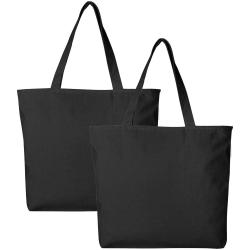 Gelory Eco Friendly Heavy Duty Custom Logo Printed Canvas Shopping Bag Tote Bag with Zipper