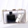 HR253 Luxury Women's Transparent Acrylic Bag Chain Crossbody Mobile Phone Box Small Square Bag Ladies Dinner Handheld Clutch Bag