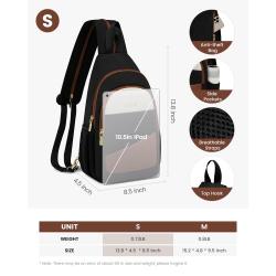 LOVEVOOK 2023 Fashion Travel Chest Bag for College Sling Bag Backpack Crossbody Bag Convertible Waterproof Small Hiking Daypacks