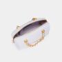 2024 New Arrival Shiny Pu Leather Bag With Metal Chain Handle Mini Barrel Woman Handbag Ladies Crossbody