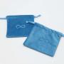 Custom Logo Emboss Screen Printed Velvet Drawstring Makeup Perfume Packaging Bag Small Gift Velvet Jewelry Cosmetic Pouch