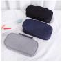 Creative multi functional large capacity polyester zipper stationery bag student double layer portable pencil bag