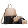 3PCS Set Hot Sales Sac Main Femme Convertible Set Bags PU Leather Bag Functional Backpacks For Women