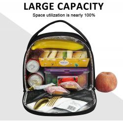 Gelory Custom Logo Women Lunch Bento Box Insulated Thermal Tote Lunch Cooler Bags For Work Office School Picnic