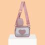 Custom waist pack transparent window PVC handbag portable decorative zipper one shoulder niche design plus logo