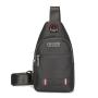 Gelory External Headphone Shoulder Crossbody Bag Waterproof Fanny Pack Multifunction Travel Shopping Sling Chest Bag