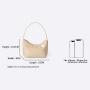 Factory Direct Selling Korean Style Handbag Silver Soft PU Leather Shoulder Fashion Solid Color Underarm Bag