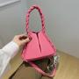 2023 Women'S New Fashion Thread PU Bag Fried Dough Twists Woven Portable Bucket Bag bolsos-para-mujeres-
