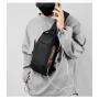 HR154 Hot Sale Simple Men's Nylon Lock Bag USB Charge Vertical Square Shape Travel Chest Bag Fashion Shoulder Messenger Bag