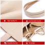 LOVEVOOK Foldable Soft PU Leather Bag Set 2 pcs Wallet and Purse Clutch Minimalist Women Shoulder Totes Bags.