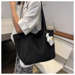 Student Classroom Tote Bag Canvas Large Capacity Shoulder Bag Girl Daily Shopping Bag