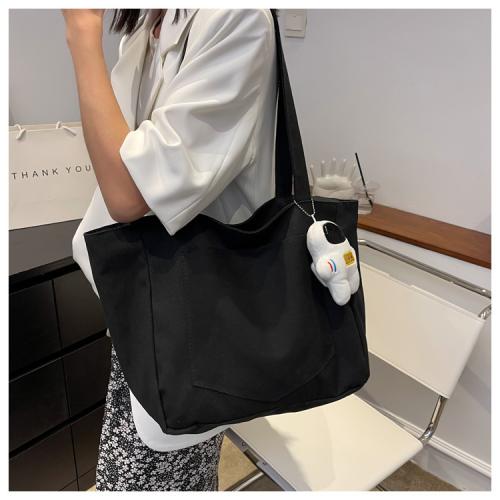 Student Classroom Tote Bag Canvas Large Capacity Shoulder Bag Girl Daily Shopping Bag