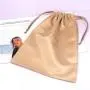 Wholesale Drawstring Gift Thick Satin Silk Hair Extension Packaging Dust Bag With Custom Logo Luxury Dust Satin Pouch