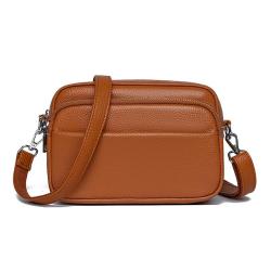 Wholesale custom mobile phone wallet small square bag new multi-layer double shoulder strap shoulder messenger bag for ladies