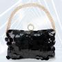 Fashionable rose sequin purses bag ladies handbag party purse wedding shiny evening bag clutches for women pochette femme