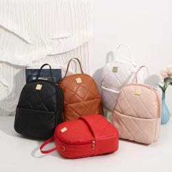 Mini backpack 2024 wholesale pu leather backpacks for women embroidery solid color small ladies shoulder bags